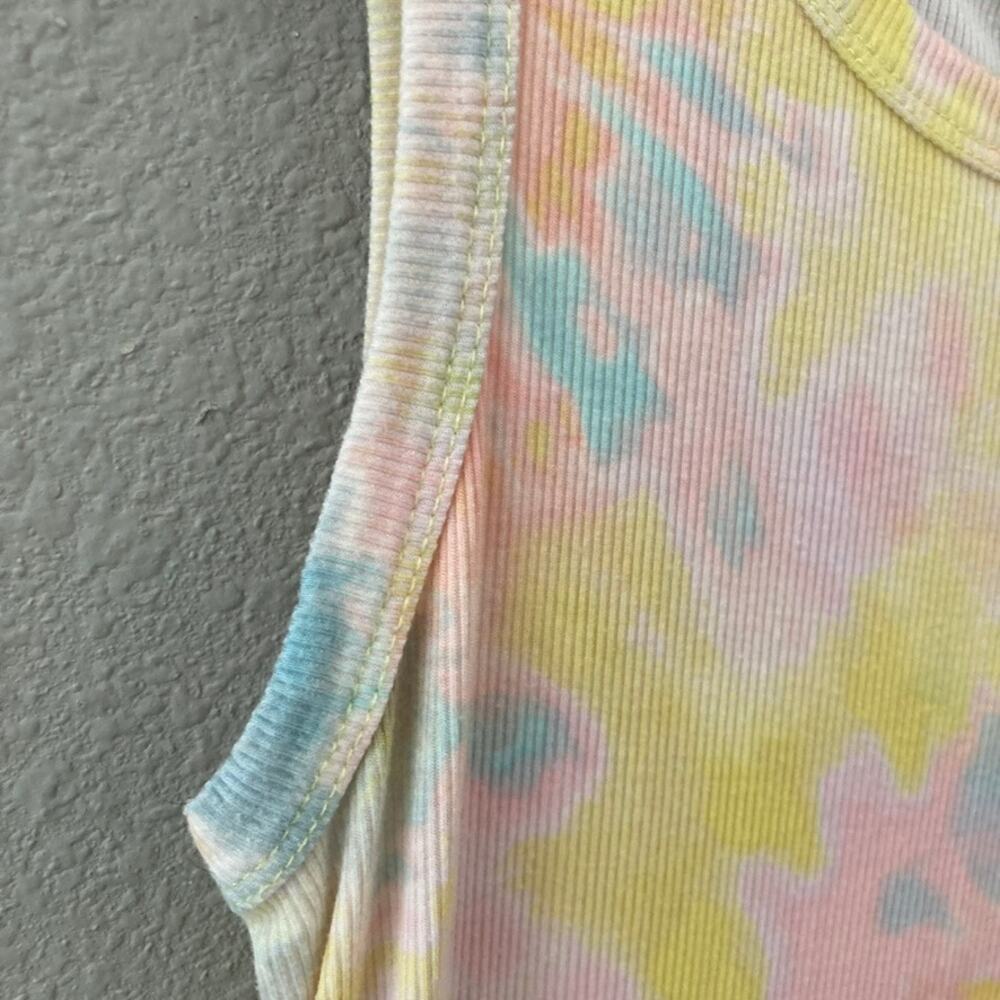 Art Class Tie Dye Ribbed Tank Maxi Dress Pastel Pink Yellow Blue Orange 6/6X - Picture 5 of 6